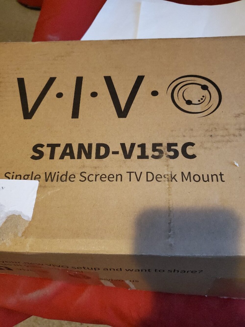 NEW VIVO STAND V155C SINGLE WIDE SCREEN TV DESK MOUNT